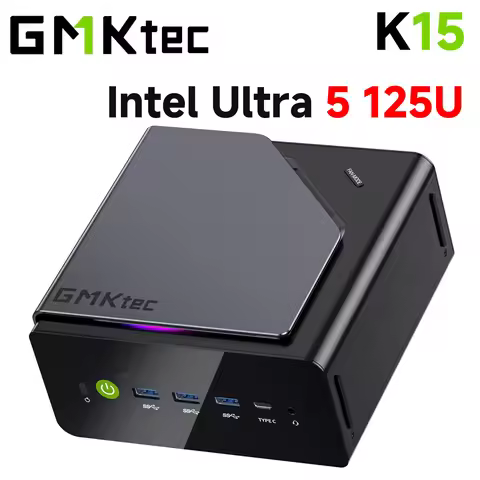 GMKtec K15 Mini PC Intel Ultra 5 125U(12C/14T) DDR5 4800MT/s 3*M.2 SSD OCulink USB4 RJ45 2.5G Win11