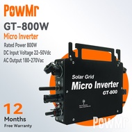 PowMr 800W Solar Grid Micro Inverter 230Vac Smart Micro MPPT Solar Converter 22-50V การสื่อสารไร้สาย