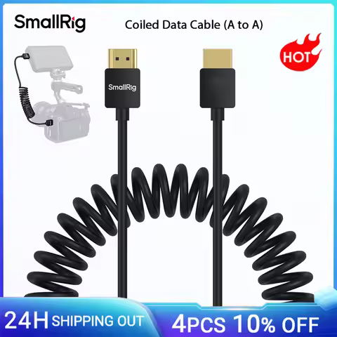 SmallRig Coiled for Data Cable A to A, Support Up To 4K@60Hz Resolution for BMPCC 4K 6K for Panasoni