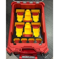 Milwaukee PACKOUT 8435 Toolbox 3D Printing Lining M12 Battery Storage Box 10 Compartments Battery Ho