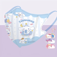 LYL 3-12 Years Old Kids Disposable 3d  Mask Cute Cartoon Bu Le Er Three Floors Protection Skin-Frien