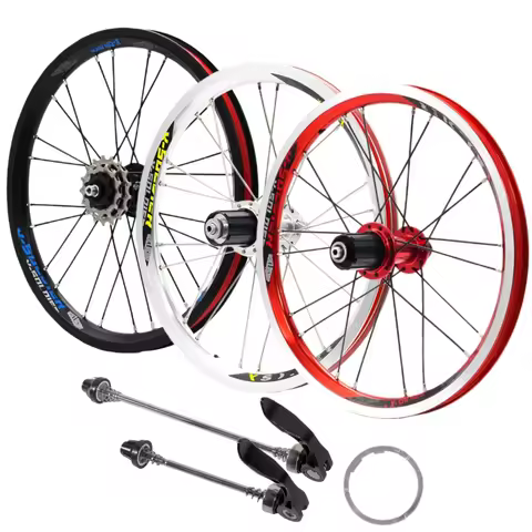 16 Inch Folding Bike Wheelset Front & Rear, Disc Brake/V Brake, Fit Dahon & Litepro & Fnhon Folding 