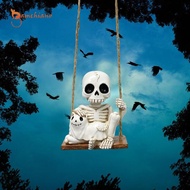 [Gamchiano] Skeleton Hanging Ornament Car Mirror Hanging Accessories Spooky Skull Decor