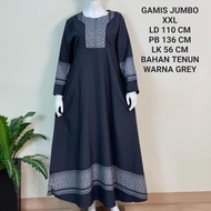 Gamis Jumbo Ld 110 Cm Model Tenun Kekinian