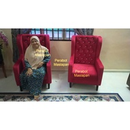 Velvet Wing Chair Maroon x2 Wing Chair Baldu