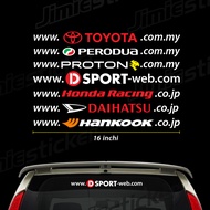 Sticker Kereta, Sticker Cermin Belakang, Honda, Perodua, Proton.