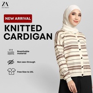 ZOE ARISAH BLOUSE CARDIGAN Wanita TOP STRIPE WOMEN Neena Liana KNITTED Suriati Cardigan Knitwear Blo
