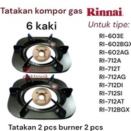 RINNAI 2-Piece Gas Stove Burner Set 6-LegRINNAI