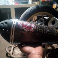 knalpot racing R9 Austin karbon Yamaha R25