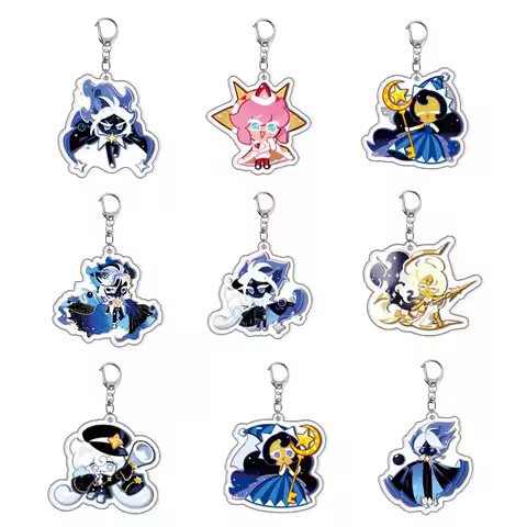 Cookie Run Kingdom Acrylic Keychain Game Related Products Key Chain Jewelry Friends Gift Bag Charms 