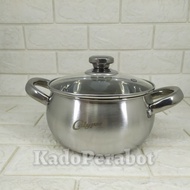 Panci Sayur Sop - Panci Sayur - Panci Calypso Stainless Tutup Kaca Per Pcs
