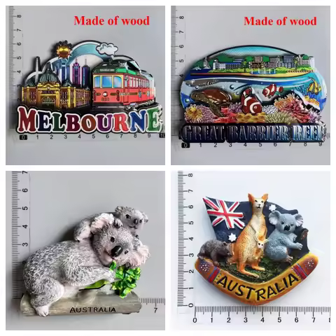 Australia Koala Melbourne Tram Sydney Anchor Kangaroo Barrier Reef Koala Family Boomerang Sailboat f