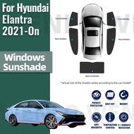 Car Sunshade For Hyundai Elantra 2021 2022 2023 2024 Avante CN7 Magnetic Car Sunshade Front Windshie
