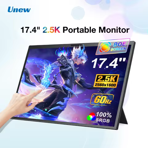 17.4 inch 2.5K 2560x1600 Touch Portable Gaming Monitor Display IPS 100% sRGB Type-C/HDMI Suitable fo