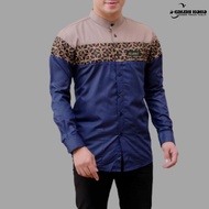 BAJU KEMEJA KOKO PRIA LENGAN PANJANG KOMBINASI BATIK SM L XL TERBARU