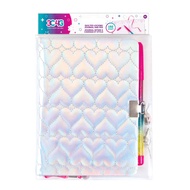 MIR12035 3C4G Quilted Locking Journal with Glitter Pen Diary with