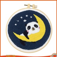 [PrettyiaSG] Animal Rug Hooking Kits for Beginners Punch Needle Starter Kit Wool DIY Rug Punch Kit w