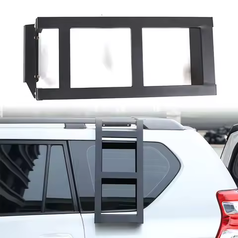 1Pcs Aluminum Alloy Black For Toyota Land Cruiser Prado 150 2010-2023 Car Rear Side Ladder Roof Clim