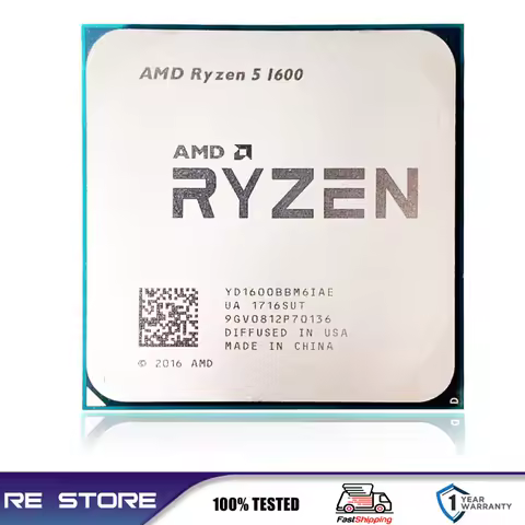 AMD Ryzen 5 R5 1600 3.2GHz 6-Core 12-Thread LGA AM4 Processor