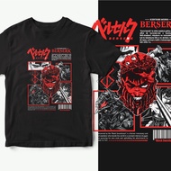 BERSERK Black T-shirt. BR01 Premium Cotton  Anime T shirt Arrive Guide AG210 (210GSM)