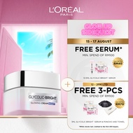 L’Oréal Paris Glycolic Bright Overnight Glowing Night Cream Moisturizer to Reduce Dark Spots for Glo