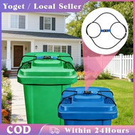 Trash Can Elastic Locks Strap For Animals Proof / Heavy Duty Adjustable Wind-Resistant Trash Can Ban