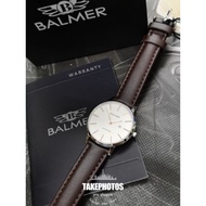 Balmer analog leather strap watch for women