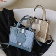 【In stock】COACH6510 Women Bags Tote Bag Mid size Hot Sale Temperament Small Square Bag M BQRG