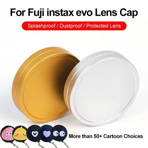 EVO Cap Metal Protection Cover for Fujifilm MINI Instax EVO Silicone Cartoon Gold Silver Soft Inside
