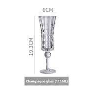 Luxury Glass Goblet Diamond Red Wine Cognac Cup Wine Glass Champagne Cup High Foot Cocktail Cups