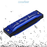 Mon Standard Harmonica Key-of-C Blues Harps Mouth Organ 10 Holes 20 Tones Harmonica for Beginners and Professionals