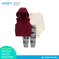 Carters 3PC Vest Set Burgundy Airplane L11 คาร์เตอร์เสื้อชุดเซทเสื้อกั๊ก 3 ชิ้น ลายเครื่องบิน