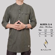 Koko Kurta Pakistan  Premium Bahan Jetfire Busana muslim terlaris Lengan 3/4 Saku Samping / Baju Koko Kurta Premium Dewasa / Koko Pakistan Kurta Baju Muslim Pria / Kurta Pakistan Import  lengan 3/4 Ghulam Store