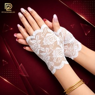 Women's Open Finger Lace Bridal Party Gloves Type 02