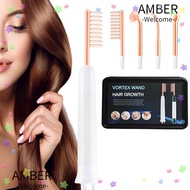 AMBER Vortex Comb Bundle, 4 Settings Nourishes Hair Roots Vortex Hair Growth Wand,  High Frequency E