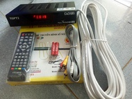 Bộ Đầu thu mặt đất TOPT2 DV3 T2 đầu củ sài bình thường kèm antendây antenpindây AV romot..v.. v.. nh