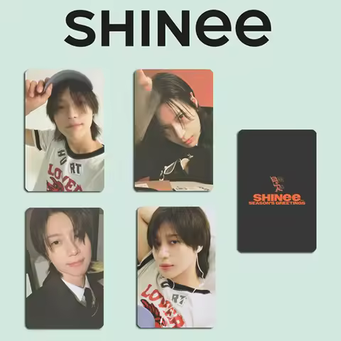 Kpop SHINee Photocard 4pcs/Set Double Sides Printing Korean Style Coated LOMO Card Taemin Personal C