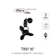 Deka Fiero Tiny 16 inch Wall Ceiling Fan 8 Speed Dc Motor With Remote Control Dual Mount