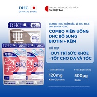 Combo Thực phẩm bảo vệ sức khoẻ DHC BIOTIN (30 ngàyx2) + ZinC (60 ngày) - Dạng viên uống hỗ trợ bổ s
