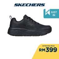 Skechers Women Work Max Cushioning Elite Slip Resistant Fibar Work Shoes - 108049-BBK Air-Cooled Mem