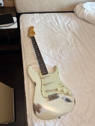 2021 Fender Custom Shop Stratocaster Aged Olympic White Heavy Relic