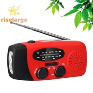 [RiseLargeS] Emergency Hand Crank Radio With LED Flashlight For Emergency Portable Weather Radio For