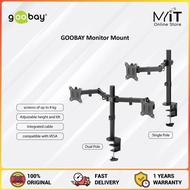 Goobay Monitor Mount - (Single / Dual) Pole (17-32) - Black