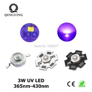 3W High Power LED Diodes UV Purple Light Chip 365nm 385nm 395nm 400nm 405nm 430nm for Nail Dryer Cur
