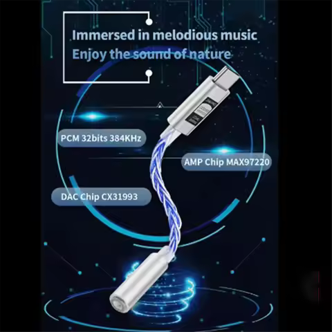 New JCALLY JM6 Pro Type-C to 3.5mm CX31993 Digital Audio Portable Decoding Amp Hifi DAC Mobile Heads