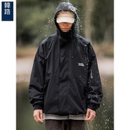 Hanlu Blue Label Series Waterproof Outdoor Functional Jacket Jacket Men's Japanese Loose Street Wear Hooded Outerwear