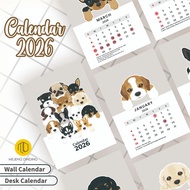 2026 Dog Motif Calendar Dog Character Calendar/ 2026 Desk Calendar/ 2026 Wall Calendar/ Aesthetic Ca