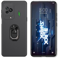 Black Matte Soft TPU Shockproof Ring Holder Case For Xiaomi BlackShark Black Shark 5 5S 5RS Pro 4 4S