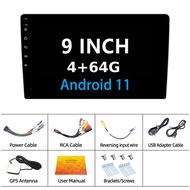 [4G Ram+64G ROM ]เครื่องเล่นมัลติมีเดีย วิทยุ สเตอริโอ 2Din Apple CarPlay จอแอนดรอย 9 นิ้ว 10 นิ้ว หน้าจอ QLED แท้ เครื่องเสียงติดรถยนต์ Wifi GPS Bluetooth Youtube ได้ Androidแอนดรอยด์ จอ android ติดรถยนต์ จอติดรถยน