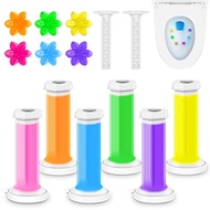 ZENUTA 6Pcs Toilet Bowl Cleaner, 6 Kinds of Scent Toilet Cleaner Gel Stamp Kit for Bathroom Clean, F